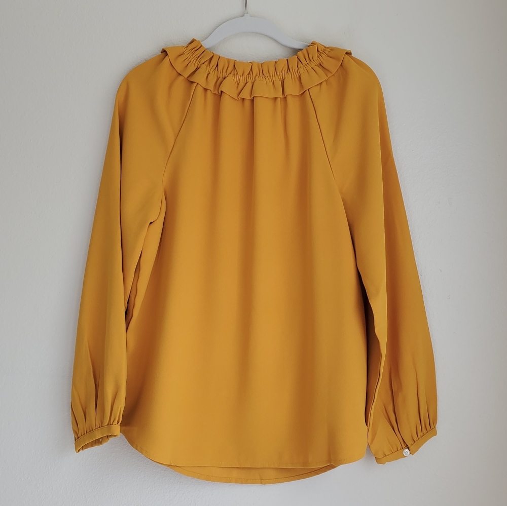 J. Crew Yellow Ruffle Blouse - Picture 4 of 6